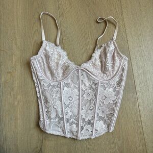 Kendall & Kylie Lavender Lace Corset with Sweetheart Neckline